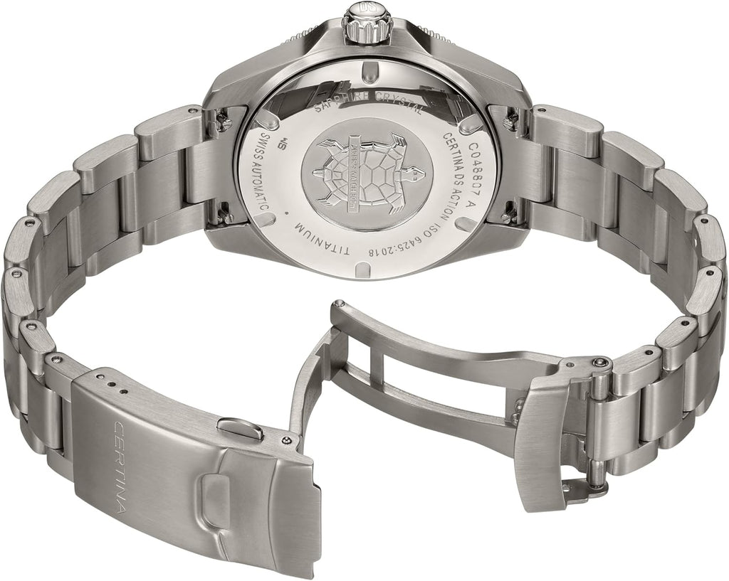 Certina, Unisex, DS Action Diver, suizo automático, titanio, 1.496 in, reloj, gris, titanio, C0488074408100