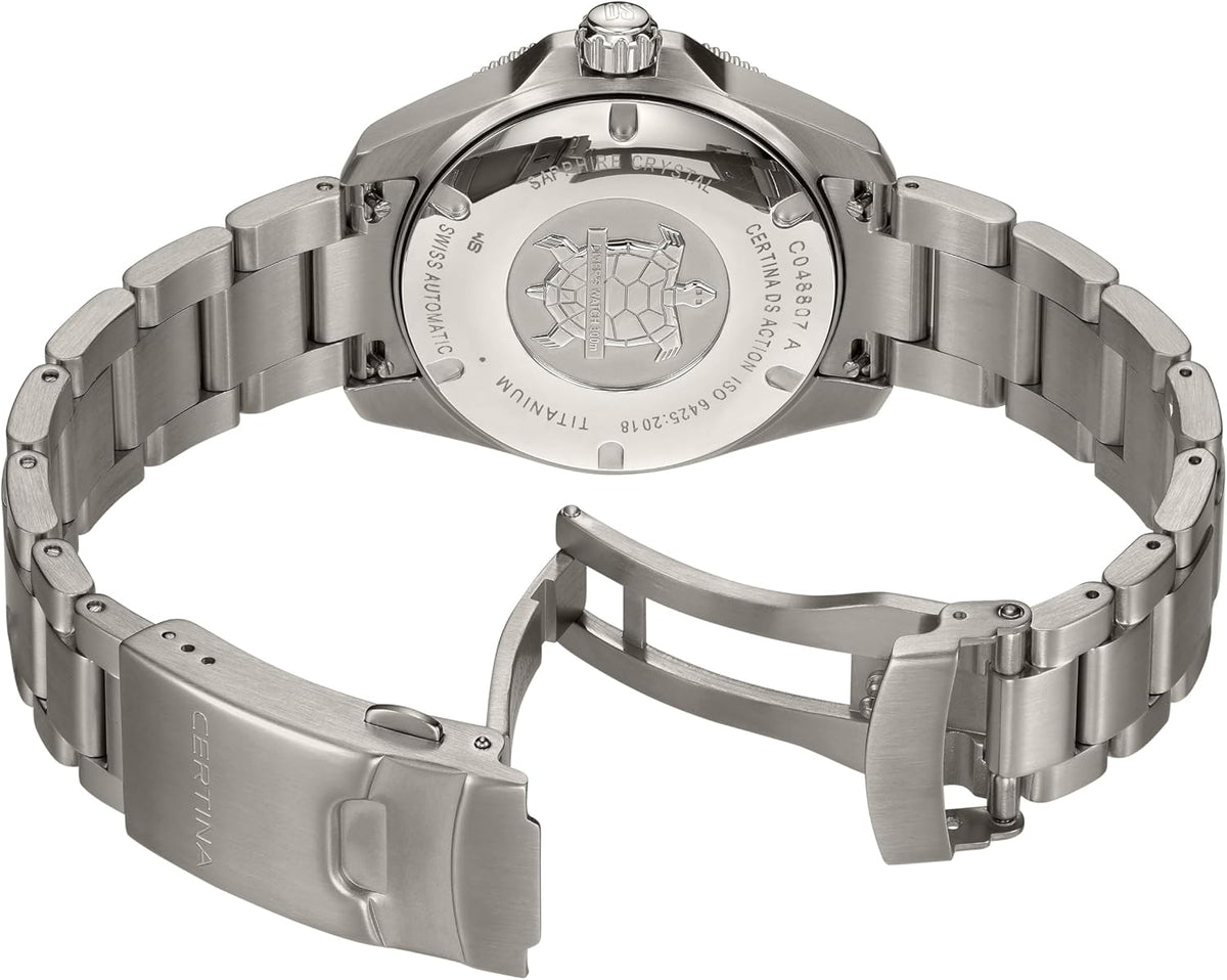Certina, Unisex, DS Action Diver, suizo automático, titanio, 1.496 in, reloj, gris, titanio, C0488074408100