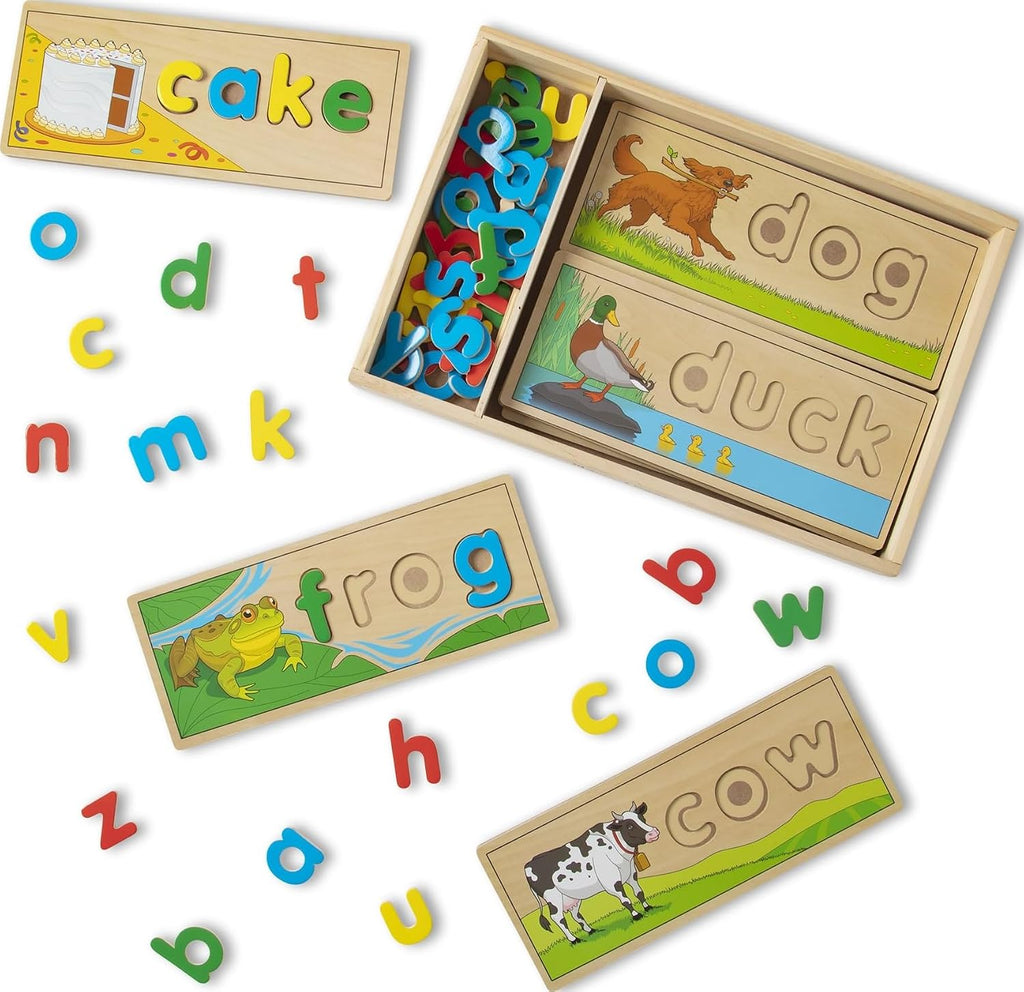 Melissa & Doug See & Spell - Juguete educativo de madera, Versión estándar