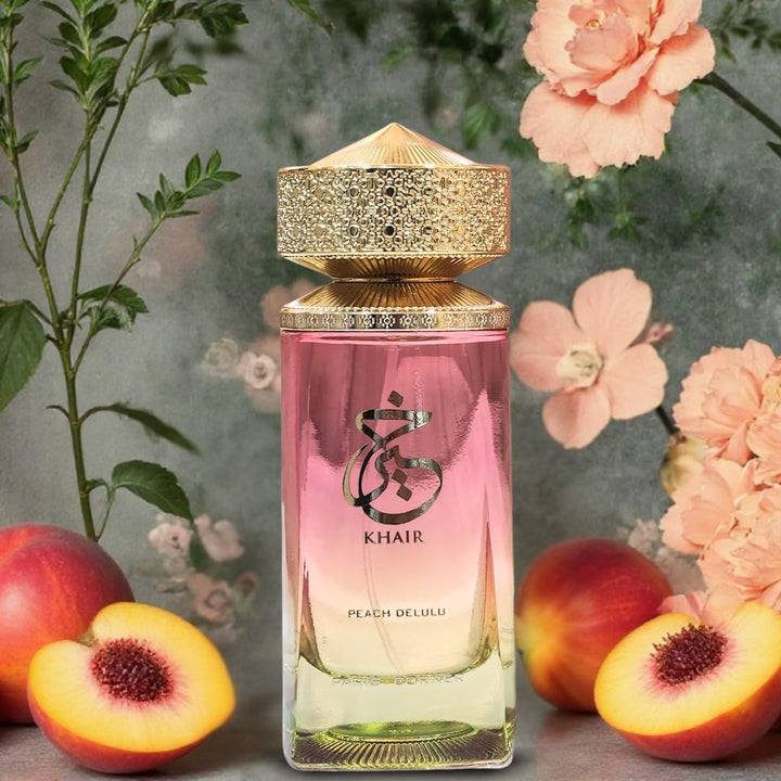 Paris Corner Khair Peach Delulu Eau de Parfum para mujer, 3.4 onzas...