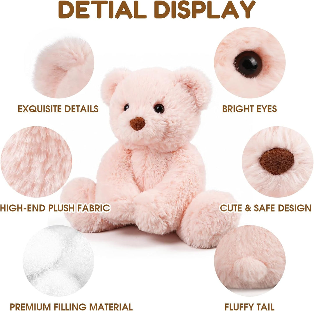 Mikee Fluffie Oso de peluche, juguete de peluche pequeño de 9 pulga...