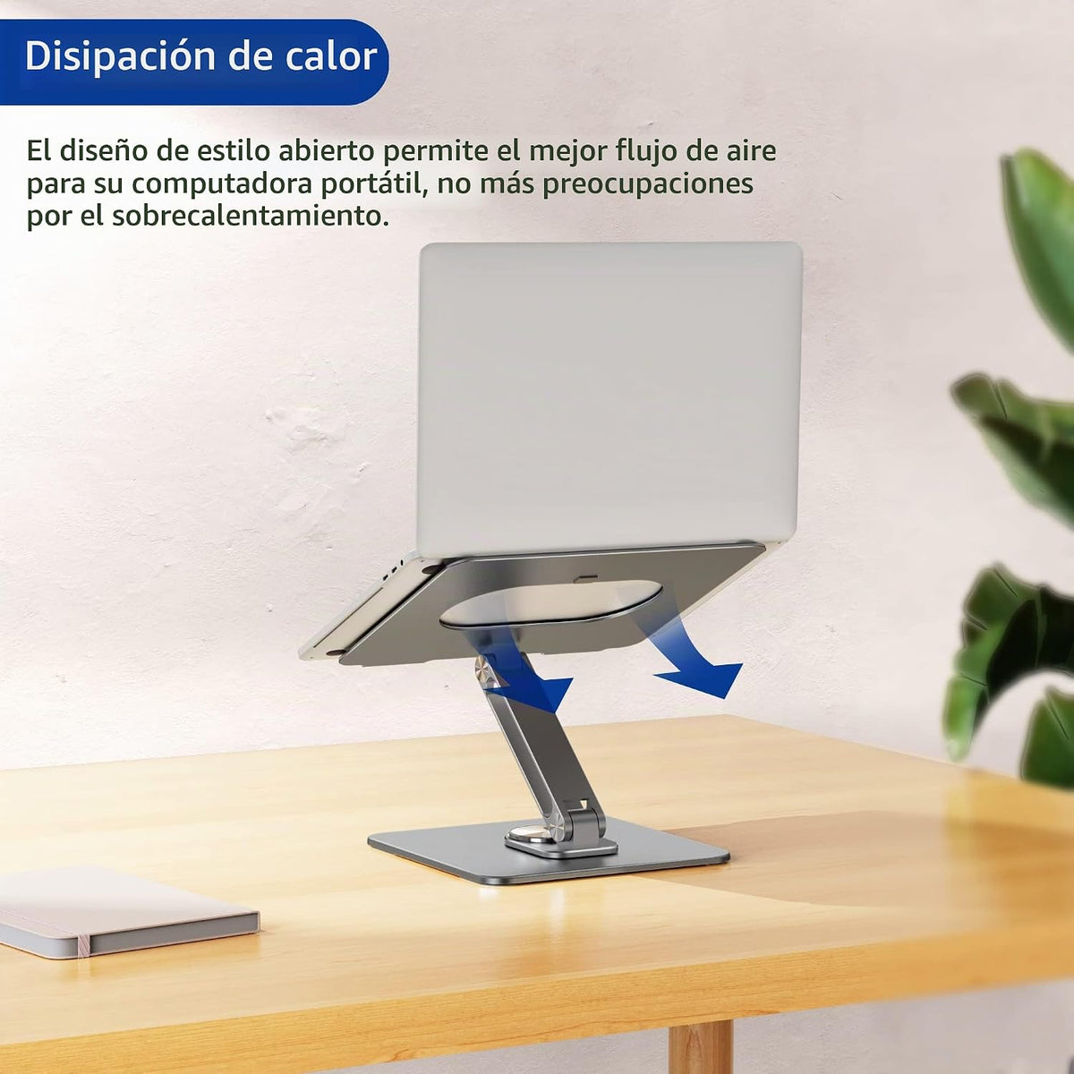 BESIGN LSX7 - Soporte para laptop con base giratoria de 360°, sopor...