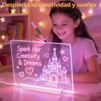 Tablero de dibujo LED con 8 colores, tableros de mensajes acrílicos de 13 x 10 pulgadas con 13 efectos de luz, tablero de garabatos brillantes, regalos para niños, para Pascua, Halloween