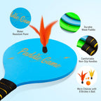 Juego de pelota de remo de playa, juego de bádminton, juegos al aire libre