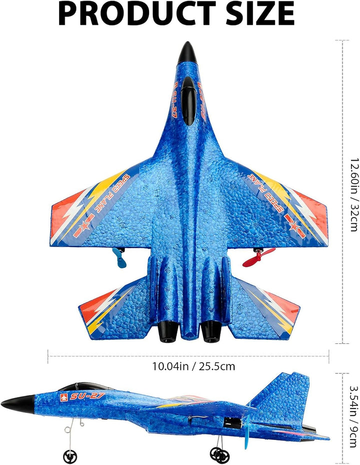 RoofWorld Planeadores de gravedad SU27 RC Avión de control remoto A...