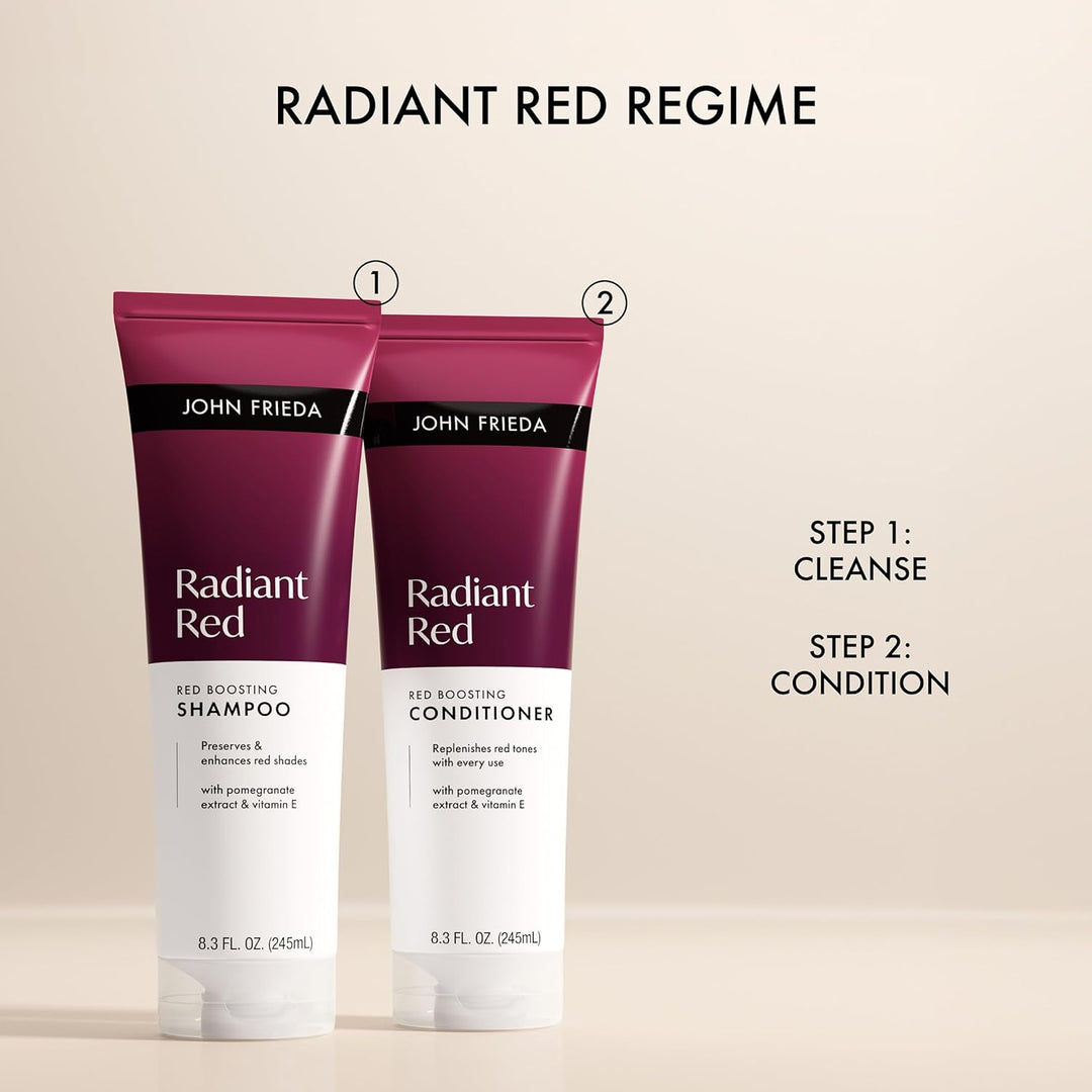 John Frieda Radiant Red Boosting - Champú y acondicionador para cab...