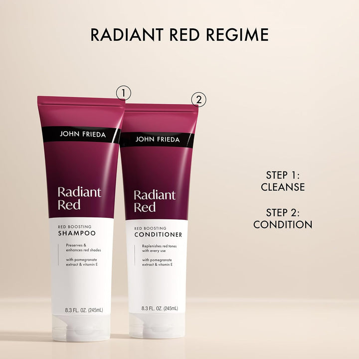 John Frieda Radiant Red Boosting - Champú y acondicionador para cab...