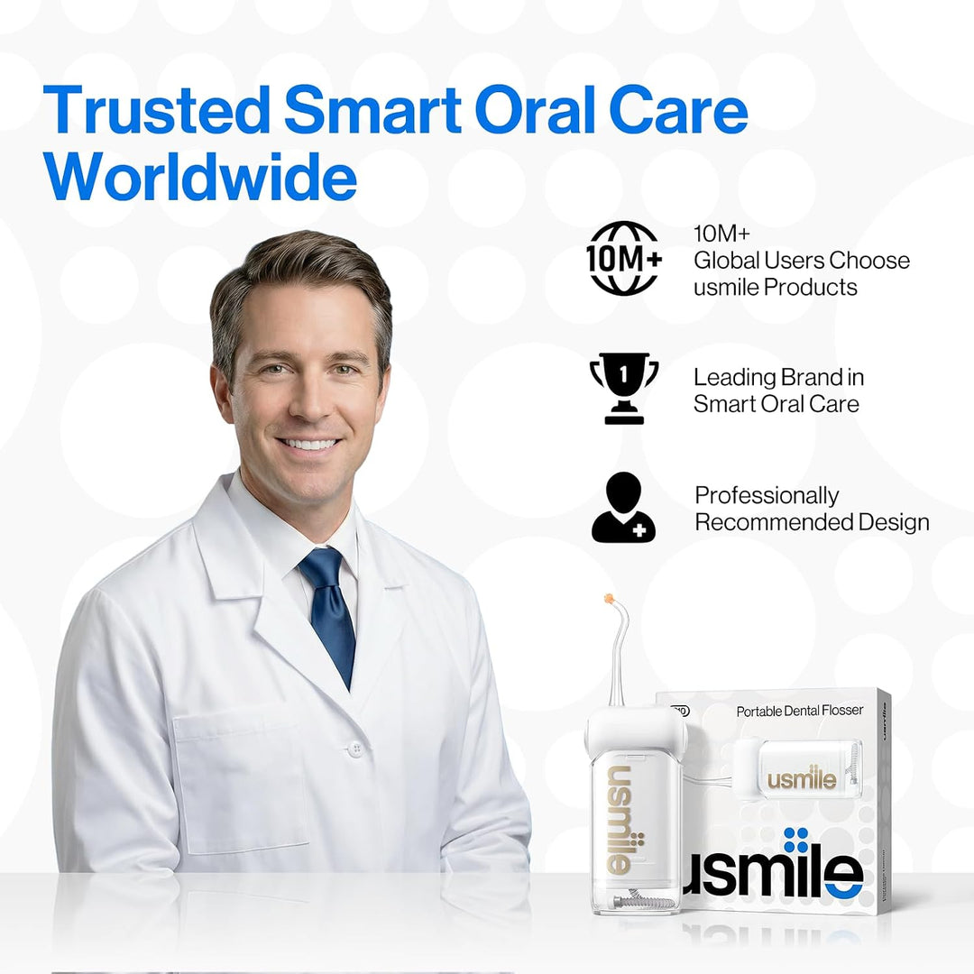 usmile C10 Hilo dental portátil \u2013 Apto para viajes, batería de...
