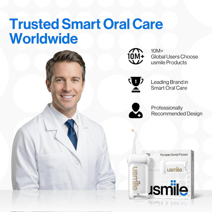 usmile C10 Hilo dental portátil \u2013 Apto para viajes, batería de...