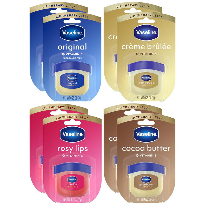 Vaseline Paquete variado de 8 bálsamos labiales originales, crema b...