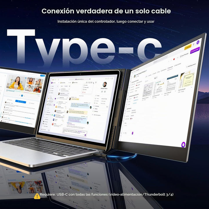 Extensor de pantalla para laptop, pantalla IPS FHD 1080P de 15.6 pu...