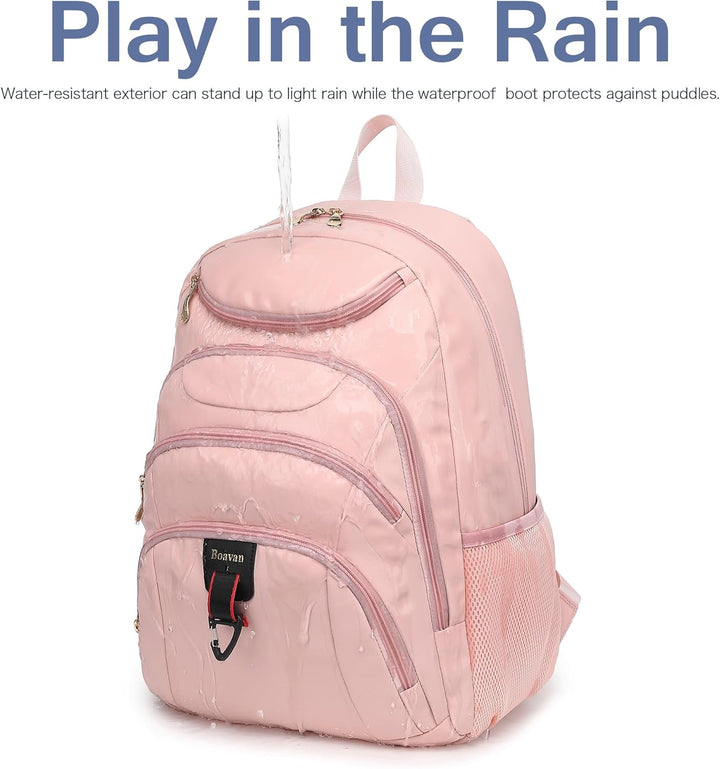 Mochila para laptop Boavan para hombres (Negro, 15.6), Rosa(Amour P...