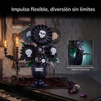 Kit de construcción de girasol de calavera gótica, regalo de decoración de