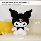 Juju Black Kawaii Plush (28 in) - Peluche Kawaii Negro (28 in) - Peluche Grande Kawaii - Peluche Gigante - Plushie (Hpy)