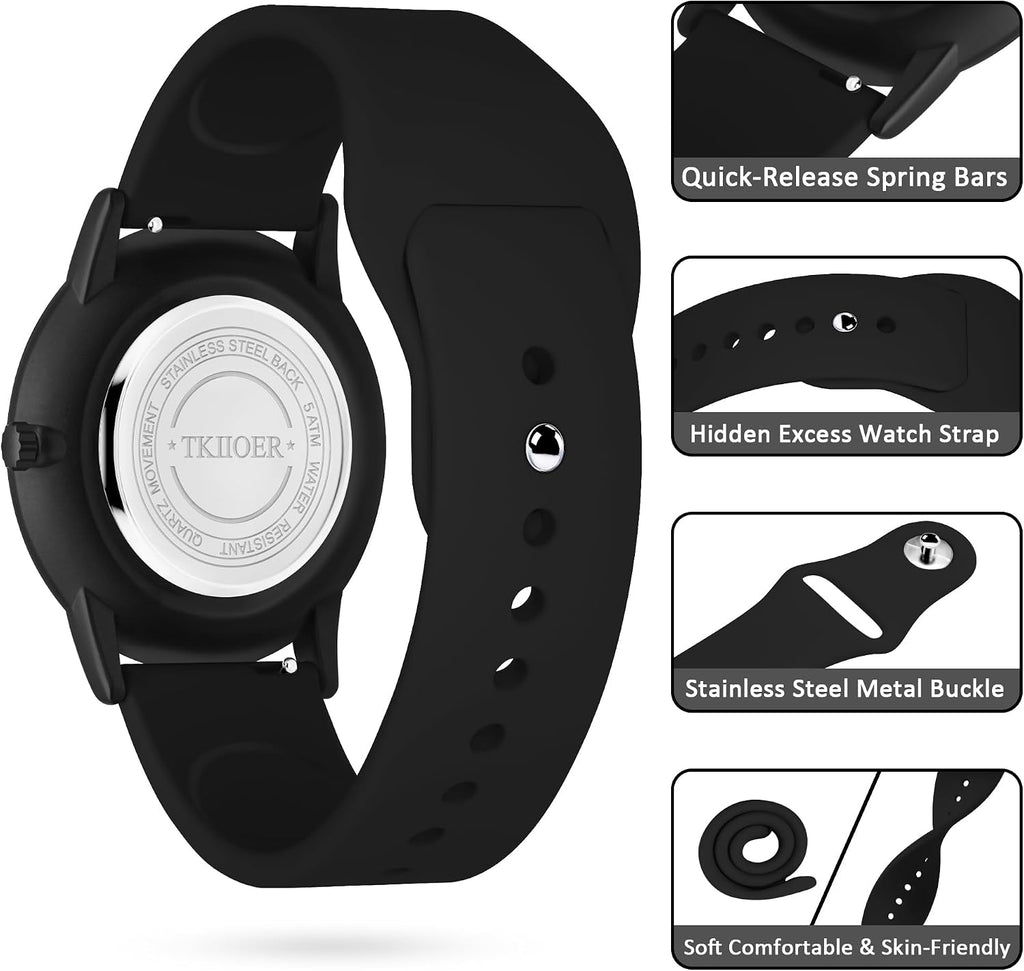 Reloj de enfermera para profesionales médicos, estudiantes, mujeres y hombres, 50M resistente al agua, formato 12/24 horas, hora militar, luminoso, esfera fácil de leer, con segundero para