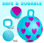 Pelotas Saltarinas para Niños de 3 a 6 años, Bola Saltarina con Asas, Saltarina Hinchable, Juguetes de Salto para Jardín para Niñas y Niños Regalos
