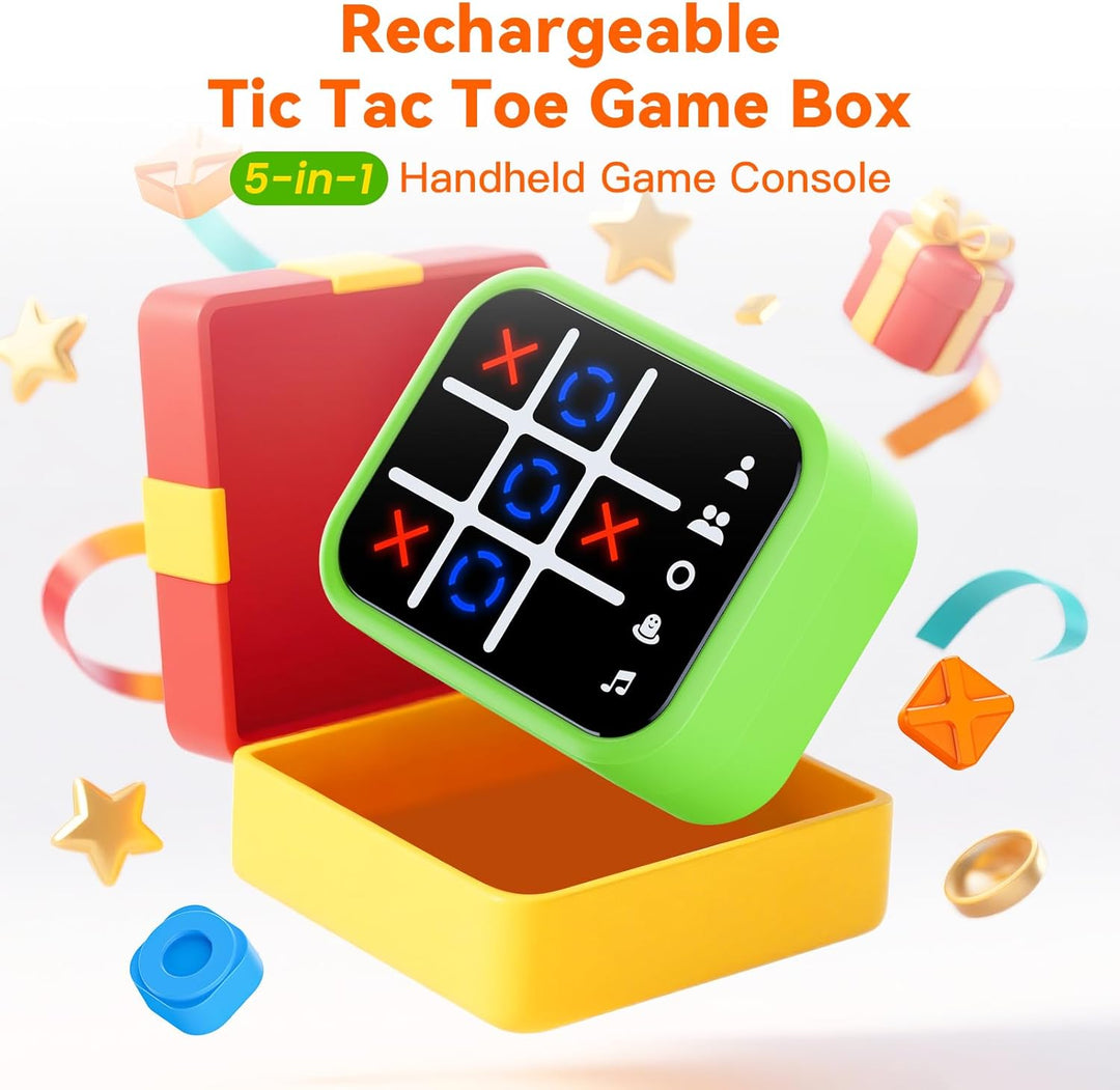 Niufuntek Caja de Juego de Tic Tac Toe Recargable con 5 Divertidos...