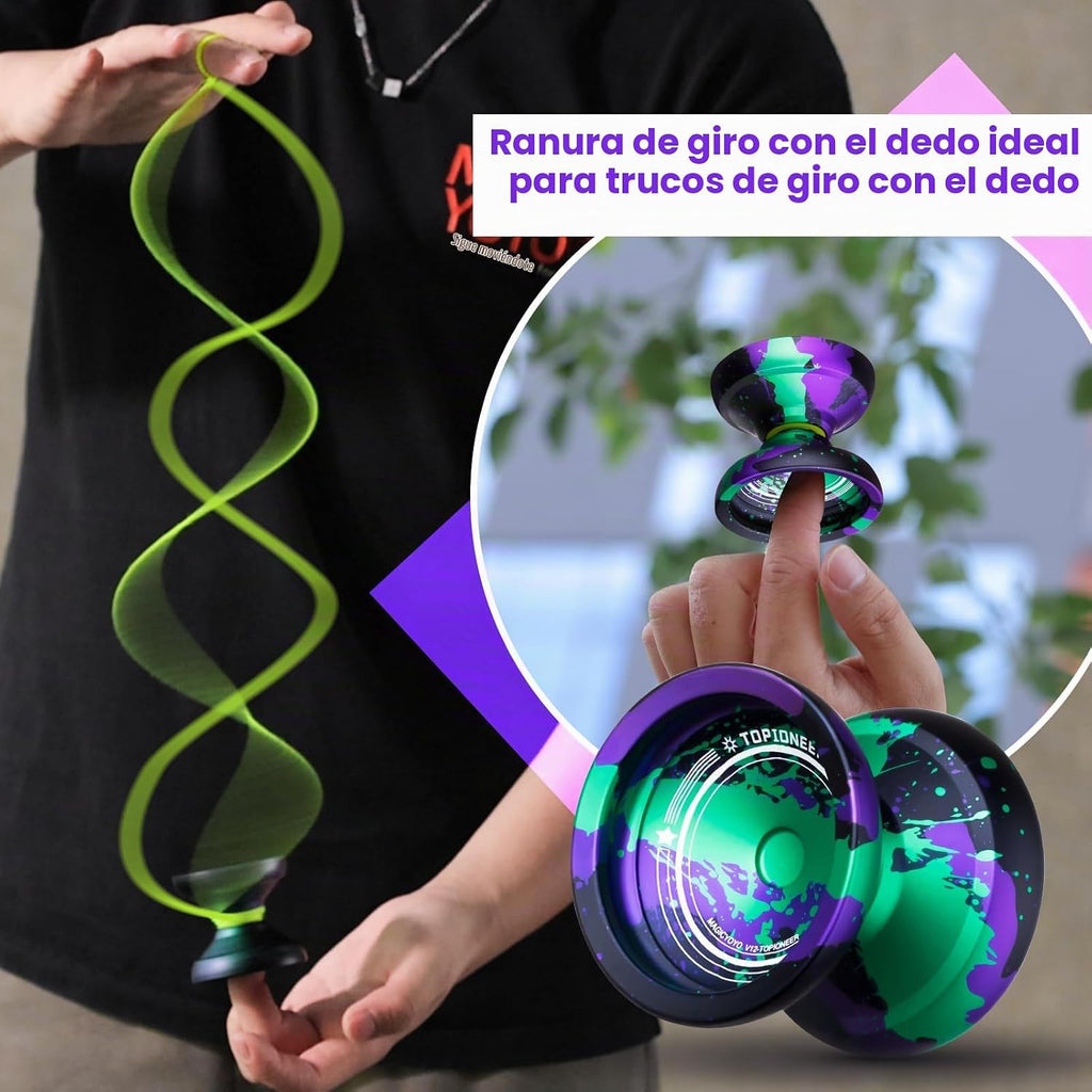 MAGICYOYO V12 Finger Spin Yoyo, Professional Responsive Yo-yo para Kids 8-12