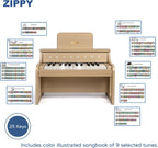 ZIPPY Piano infantil iluminado de 25 teclas con panel de control táctil