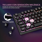 Newmen GM104 Combo de teclado y mouse para juegos con cable, teclad...