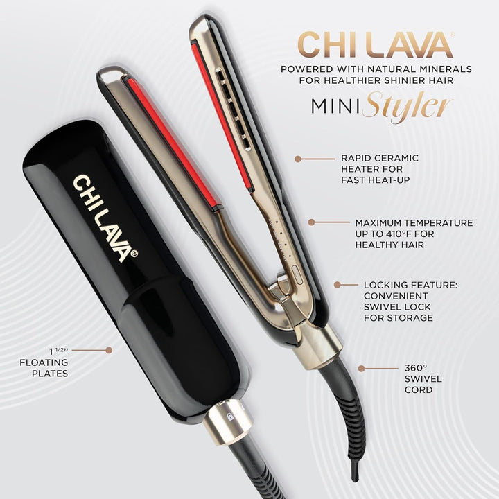 CHI Lava MiniStyler &amp; CHI 44 Iron Guard (2 onzas), Dúo de Regal...