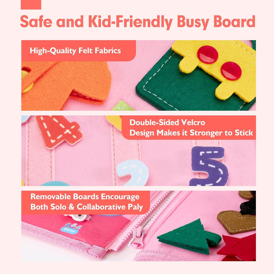 hahaland Tabla de Actividades para Niños Pequeños y Niñas, Juguetes...