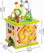 Cubo de actividades para niños Hape bichos de ciudad, madera