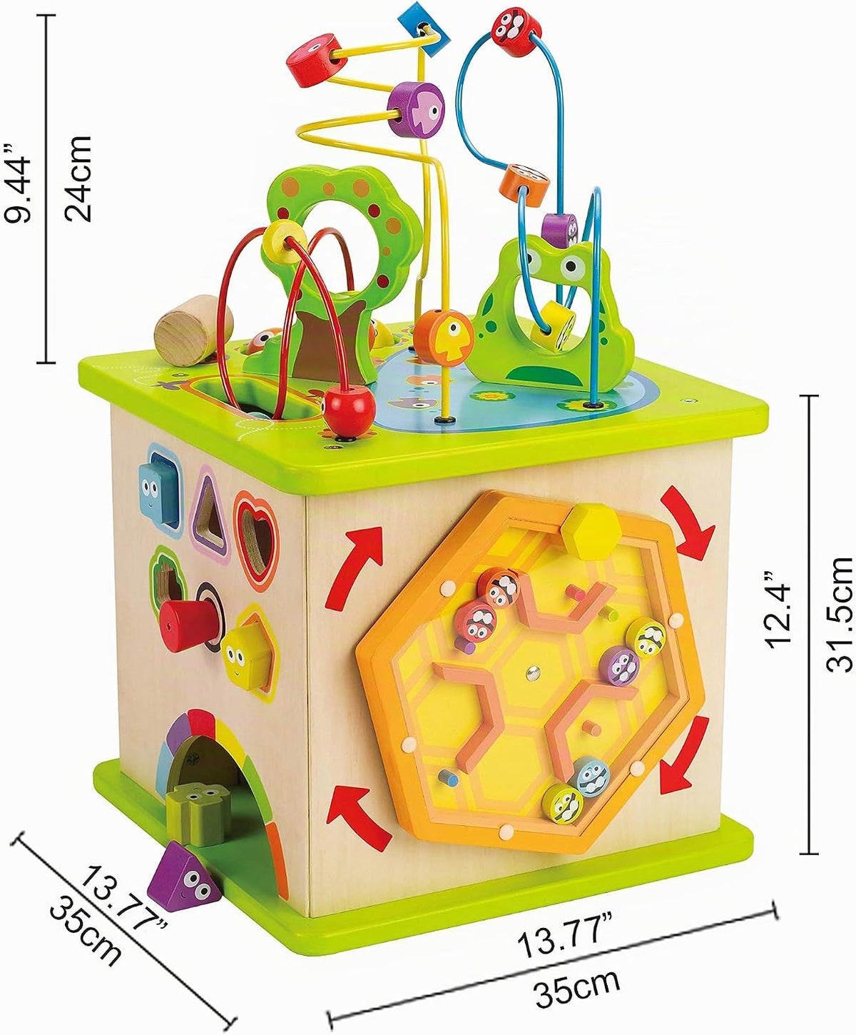Cubo de actividades para niños Hape bichos de ciudad, madera