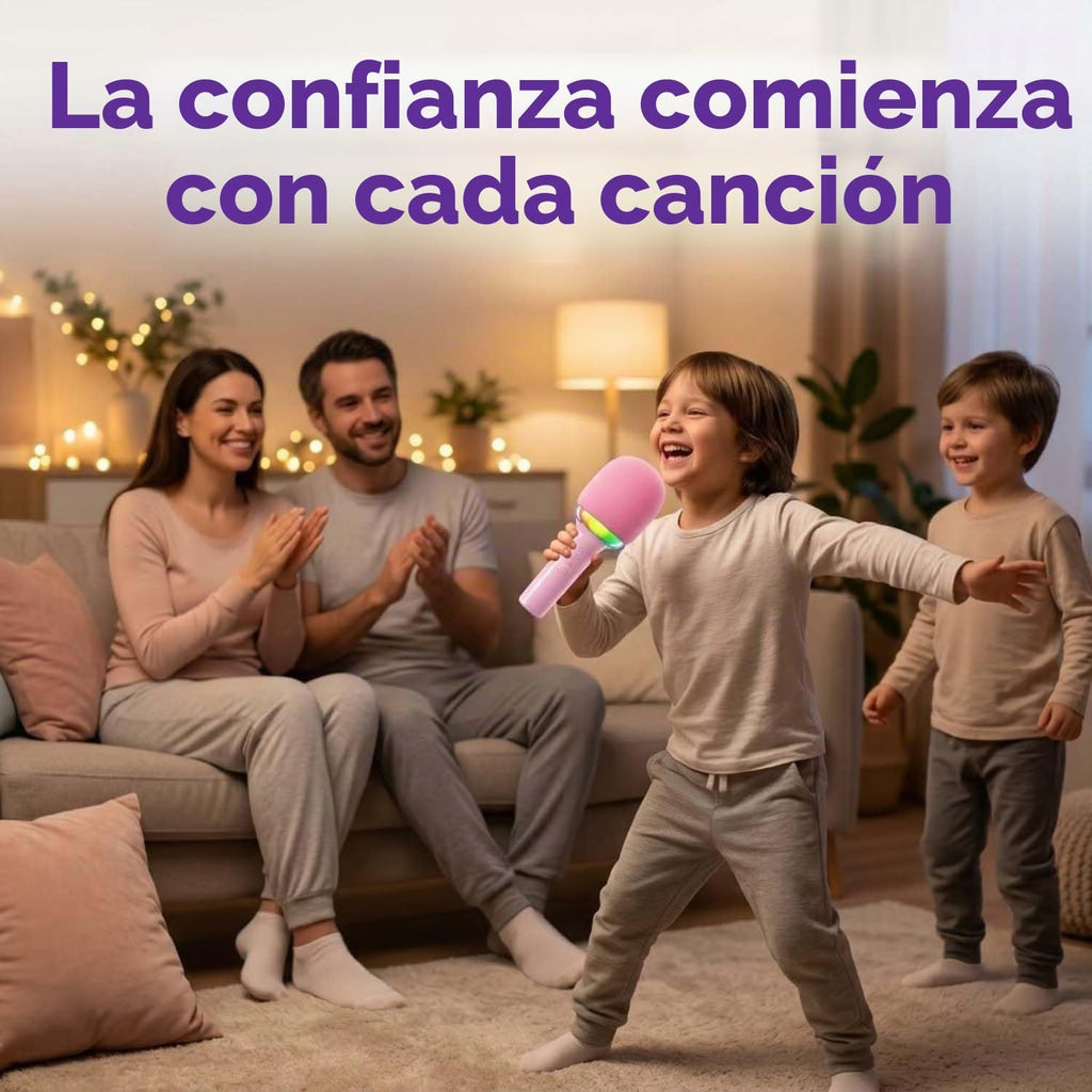 Joomie - Micrófono de karaoke para niños de 3 a 10 años, micrófono inalámbrico Bluetooth y altavoz