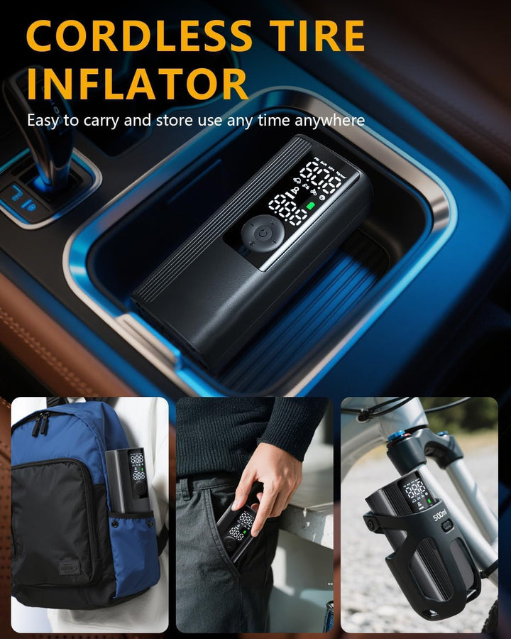 Inflador de neumáticos, compresor de aire portátil, bomba de aire i...