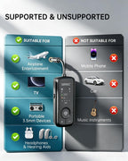 Adaptador de audio Bluetooth LE para avión y transmisor Auracast para