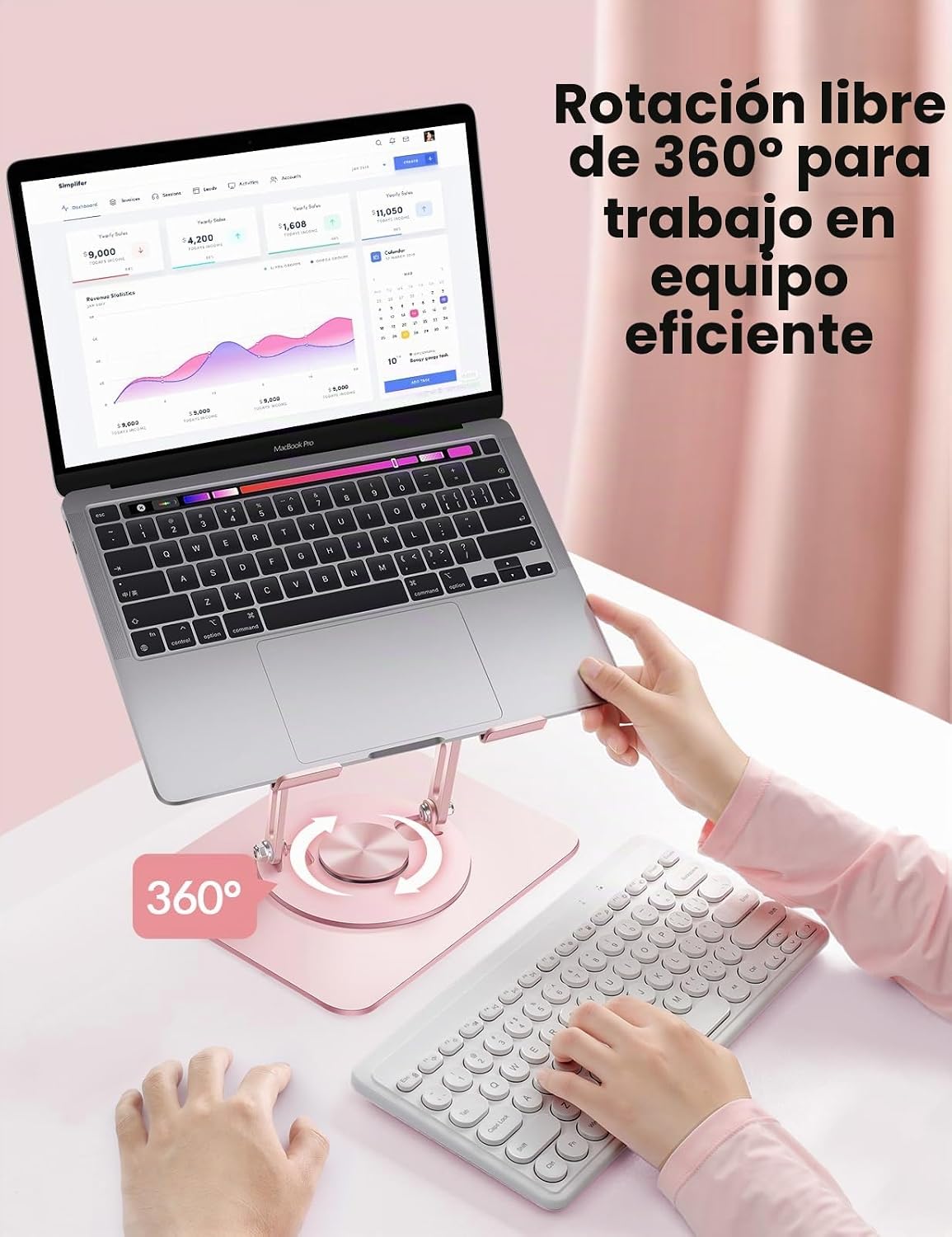 Vaydeer Soporte Ajustable para Laptop de Escritorio, Elevador de So...
