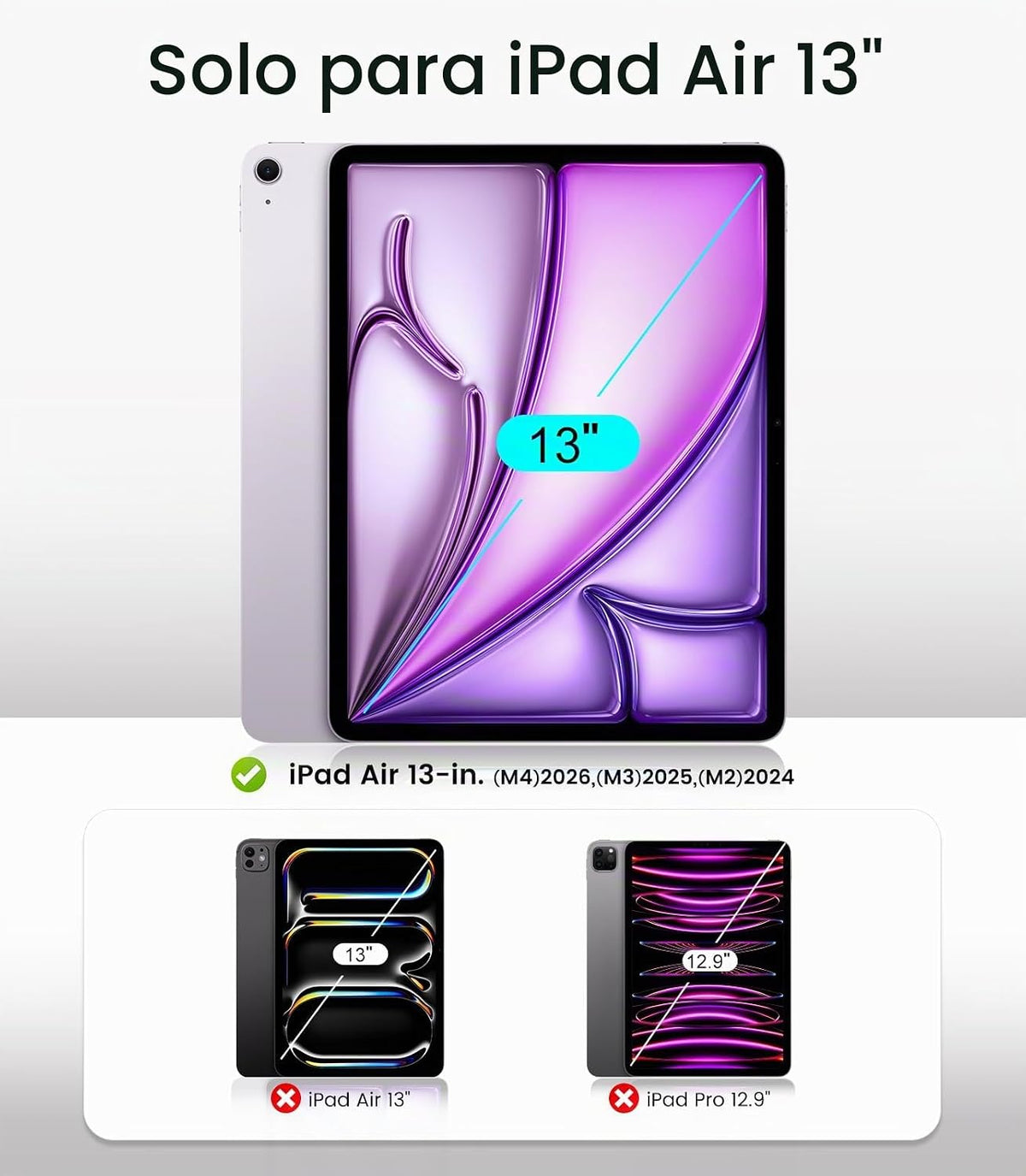 para iPad Air Protector de Pantalla 13 Pulgadas M4/M3/M2