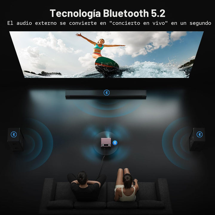 Proyector inteligente Full HD de 2000 lúmenes ANSI, aplicación de t...