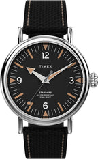 Reloj analógico para hombre Timex Standard de 3 agujas 40 mm | Luz INDIGLO y agujas luminiscentes | Correa ajustable y resistente | Resistencia al agua 50M