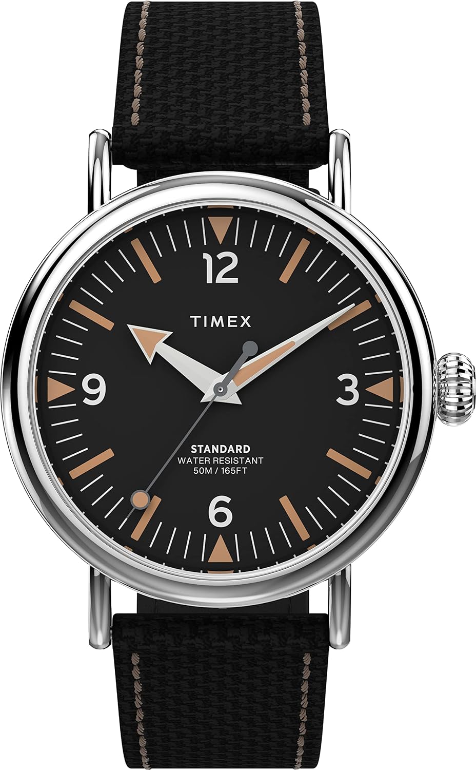 Reloj analógico para hombre Timex Standard de 3 agujas 40 mm | Luz INDIGLO y agujas luminiscentes | Correa ajustable y resistente | Resistencia al agua 50M