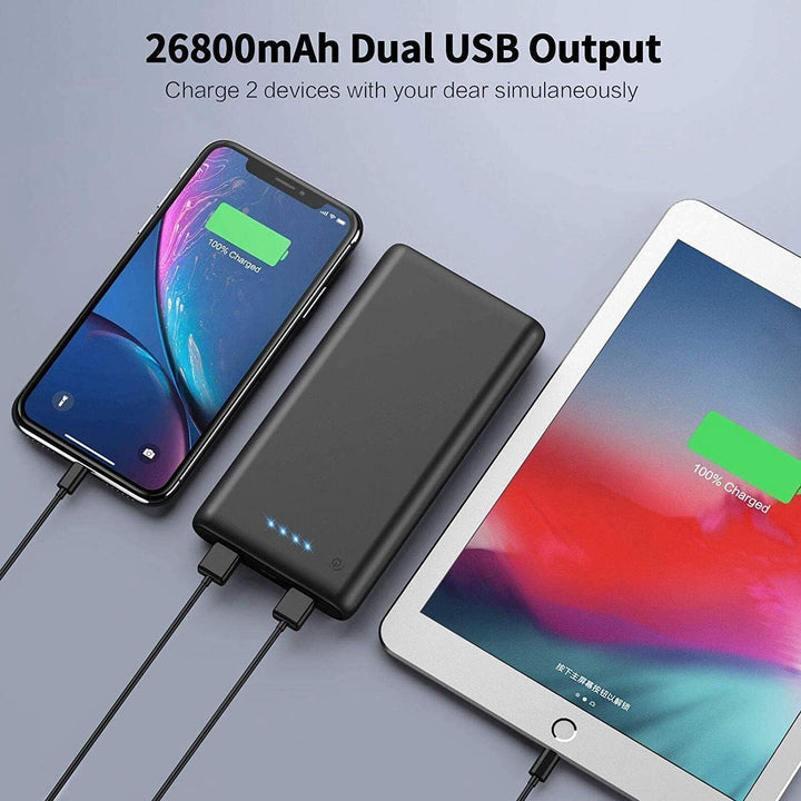 Cargador portátil de 26800 mAh, batería externa para teléfono celul...