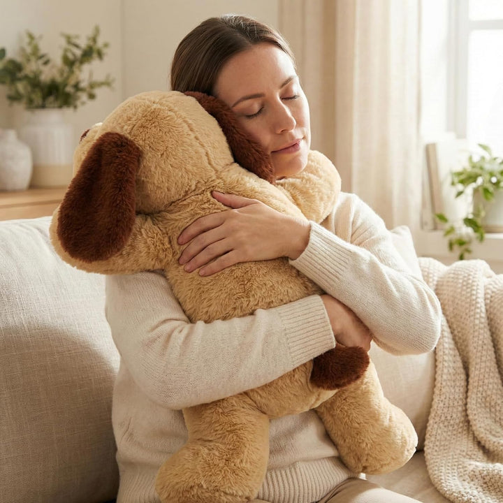 WEIGEDU Perro Cachorro de Peluche Grande con Peso, Juguete de Felpa...