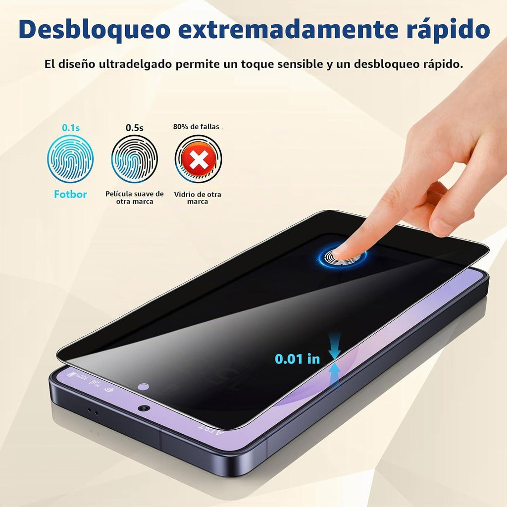 Paquete de 2 protectores de pantalla de privacidad para Samsung