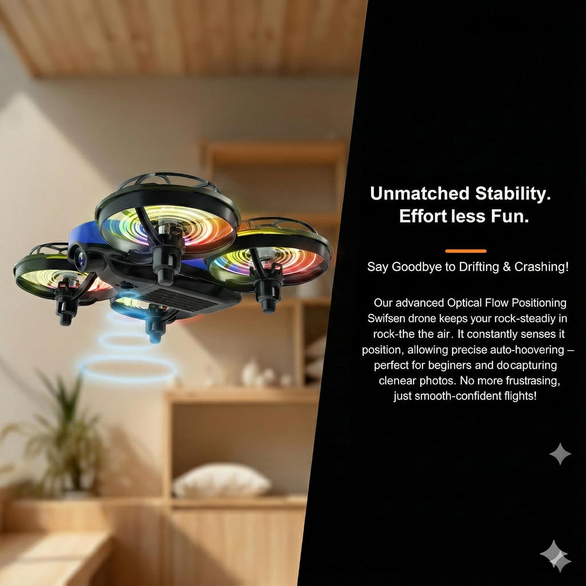 Swifsen Drones para niños con cámara, dron RC pequeño helicóptero para interiores, regalos de cumpleaños para niños y niñas principiantes amigables, mini juguete cuadricóptero con 2 baterías, protección de hélice, retención de altitud