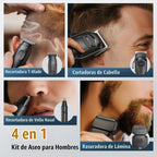 Jack & Rose Juego de cortapelos para hombres, recortadora de pelo inalámbrica, afeitadoras eléctricas