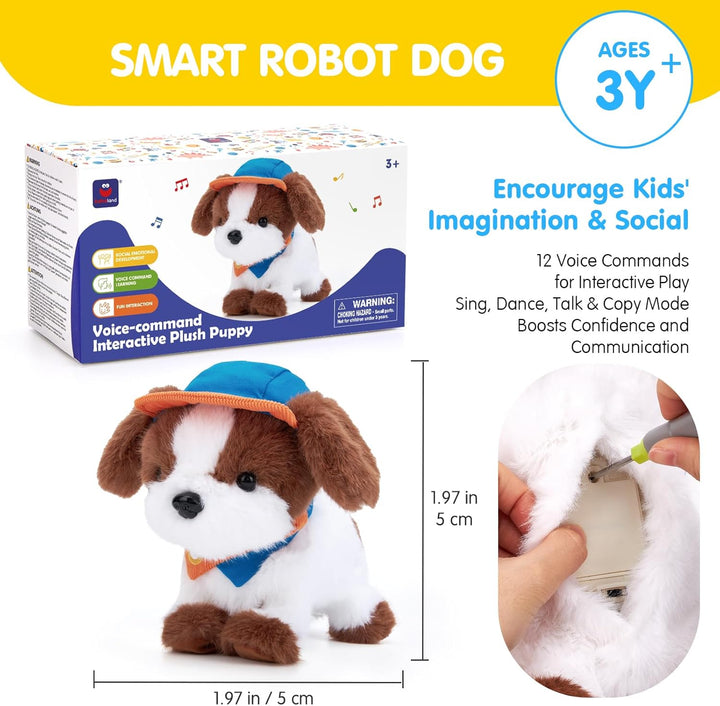 hahaland - Juguete de peluche interactivo realista de