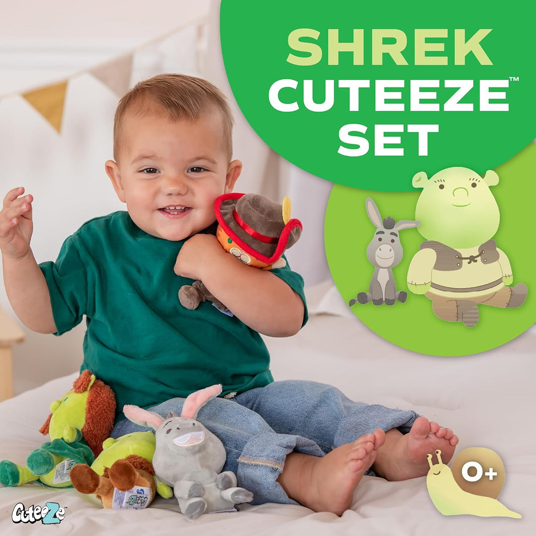 Kids Preferred Shrek Cuteeze - Juego de 4 piezas \u2013 Shrek, Fion...