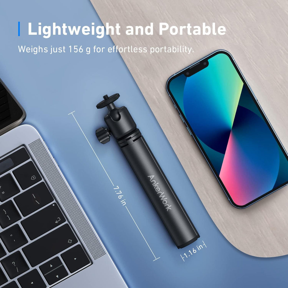 AnkerWork - Mini trípode de Anker, soporte para cámara web, pequeño trípode flexible