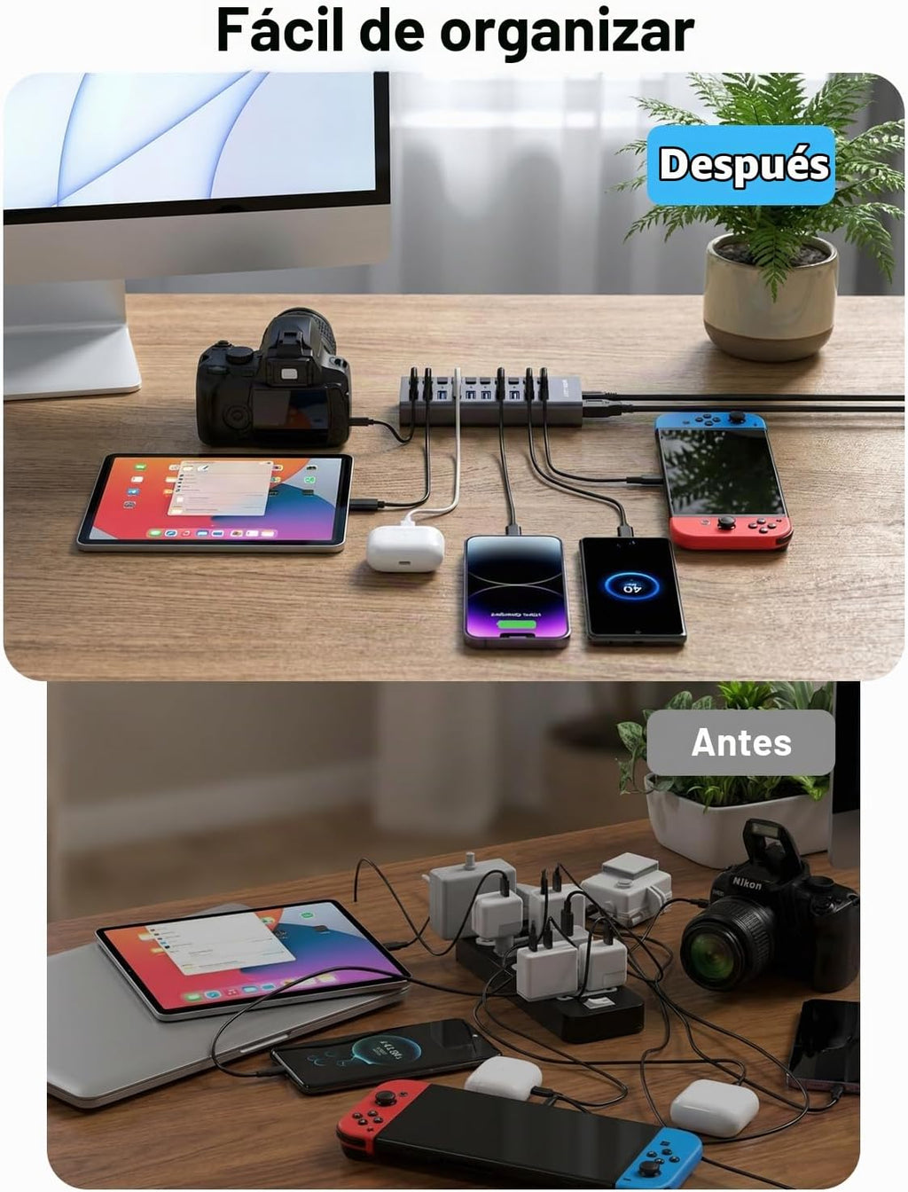 ACASIS, HS-710, hub USB 3.2 de 10 puertos, alimentado