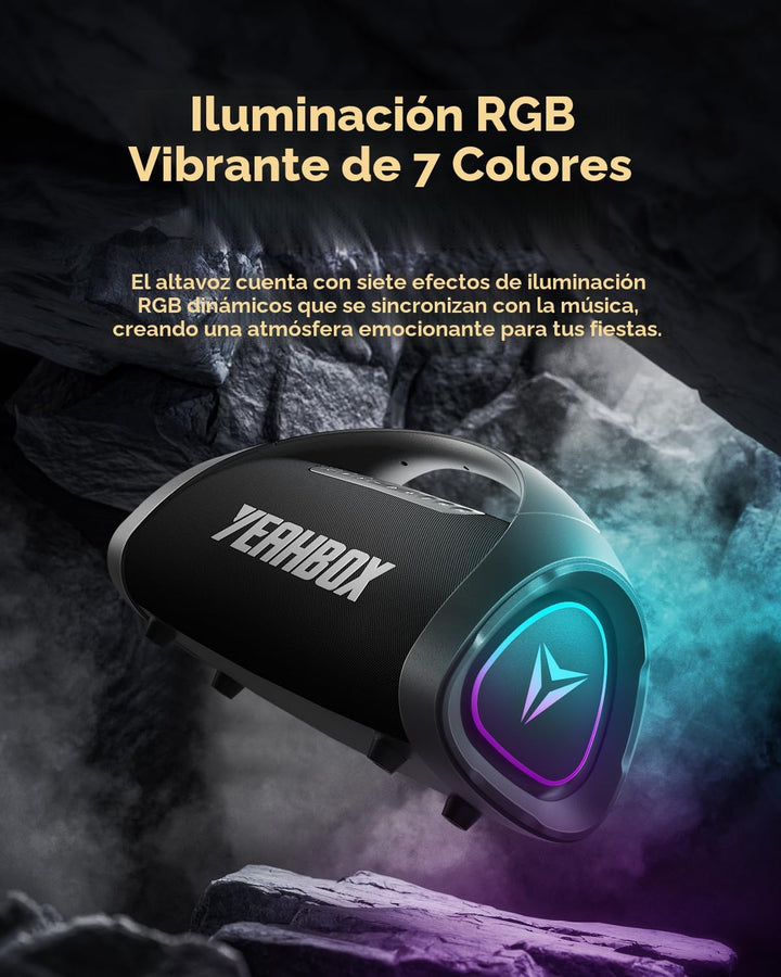 YEAHBOX Sonic Boom MAX 300W Max Altavoz Bluetooth Grande Portátil c...