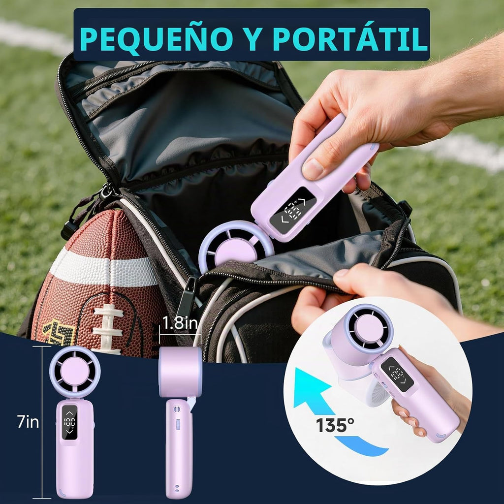 Guirngou Ventilador turbo portátil de mano, viento de 1 a 100 veloc...