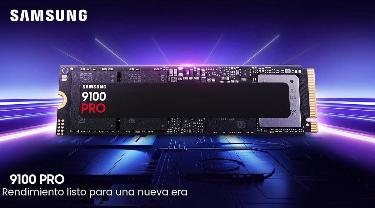 Samsung SSD 9100 PRO 1TB, PCIe 5.0x4 M.2 2280, velocidades de lectu...