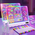 Paquete de 2 tableros de dibujo de luz LED recargables para niños