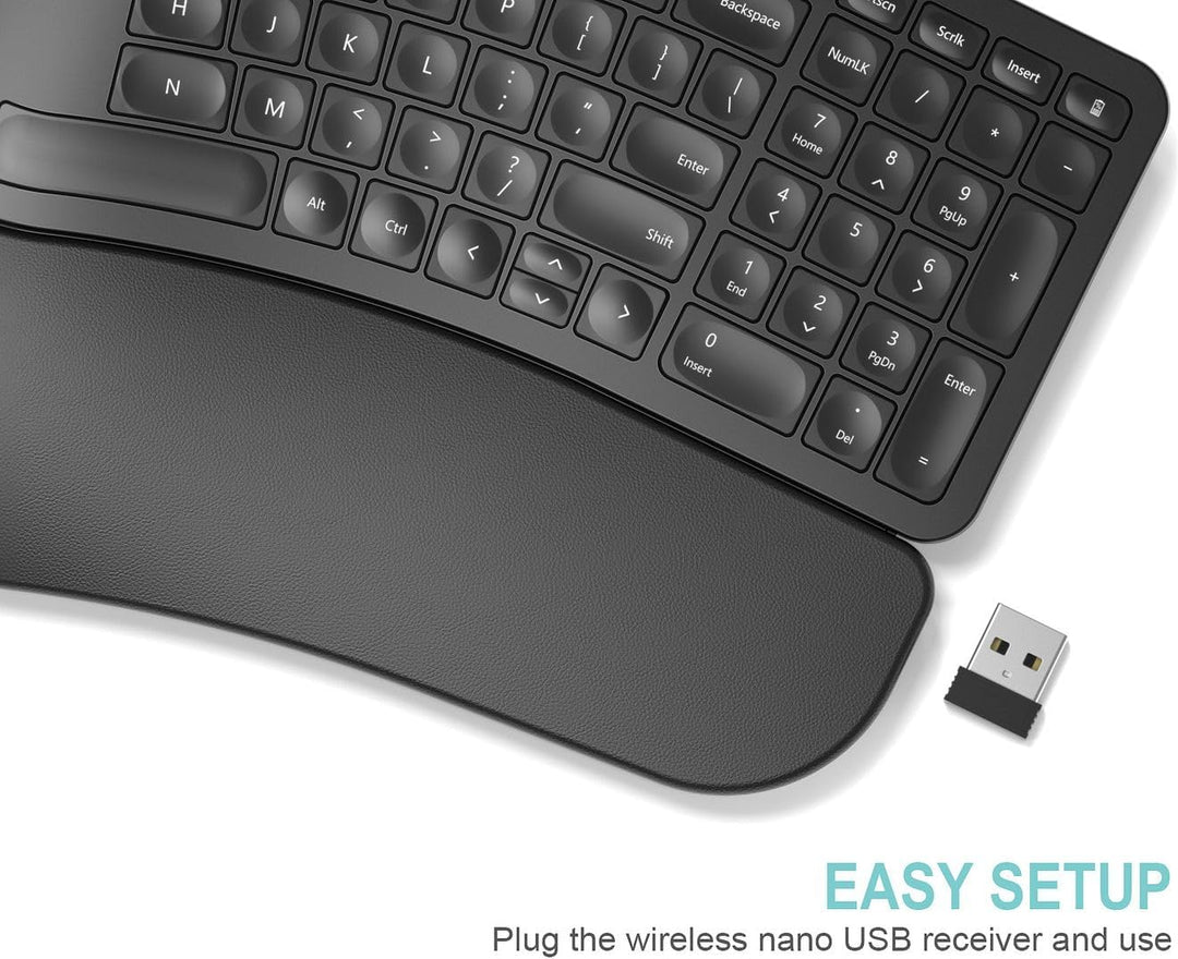 Arteck Teclado ergonómico dividido con reposamuñecas